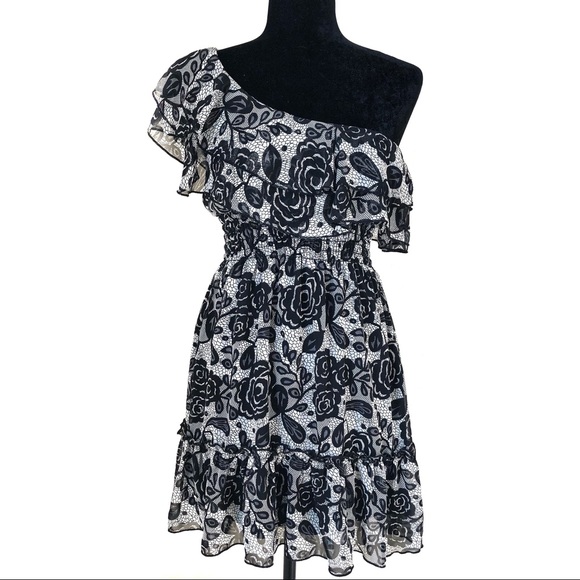 Mystic Dresses & Skirts - 6/$15 Clearance One Shoulder Ruffled Floral Dress
